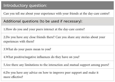 Experience of naturally occurring peer support among people using psychiatric day-care in China: an interpretative phenomenology approach